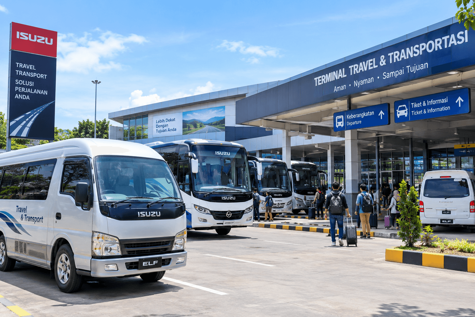 Ilustrasi terminal dan mobilitas penumpang